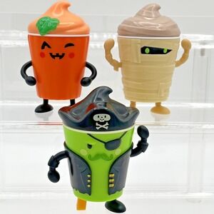 Wendy's Frosty Frights Junior Kid Meal Toys Set of 3 Mummy Pirate Pumpkin